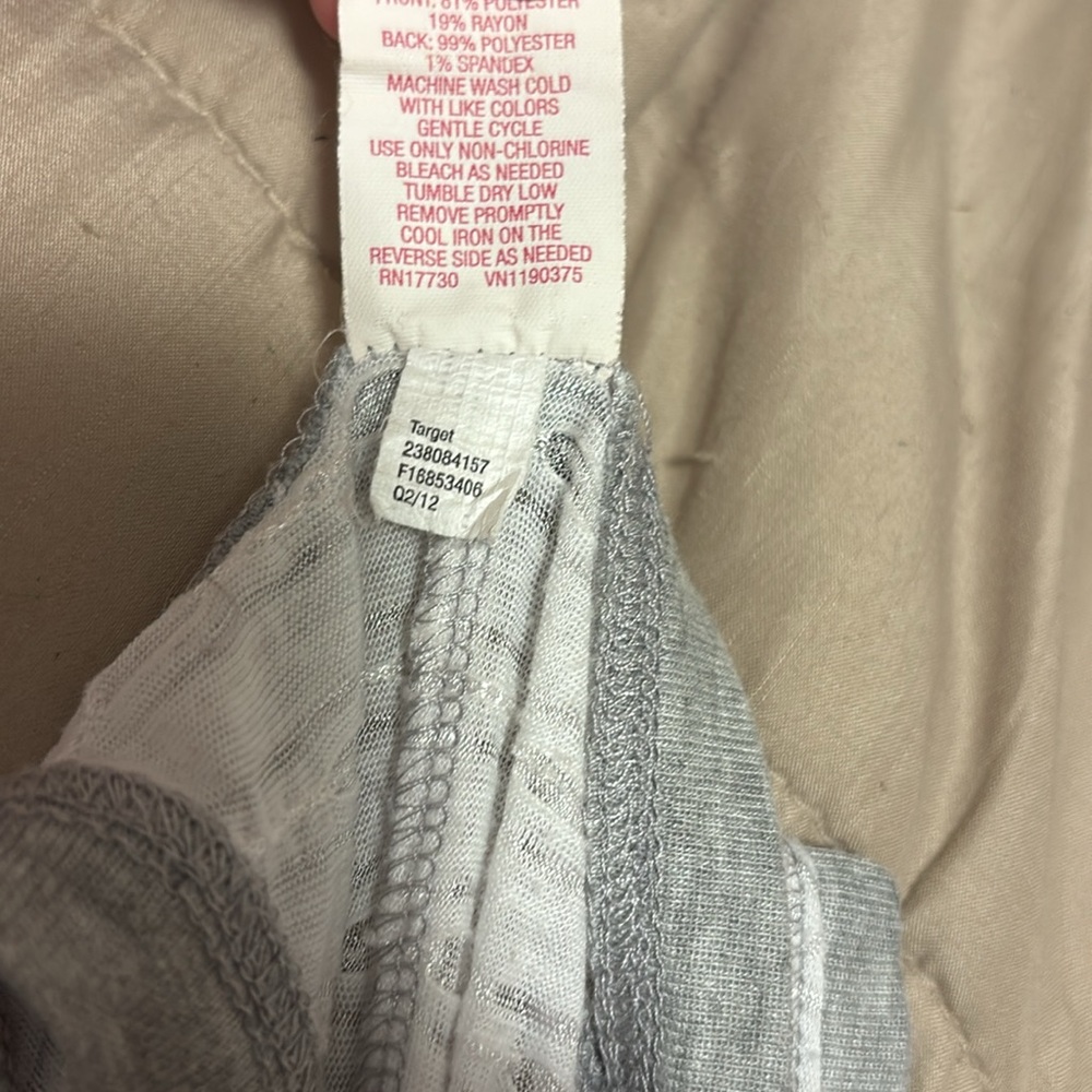 women’s gray and white stripe tank - Picture 7 of 7